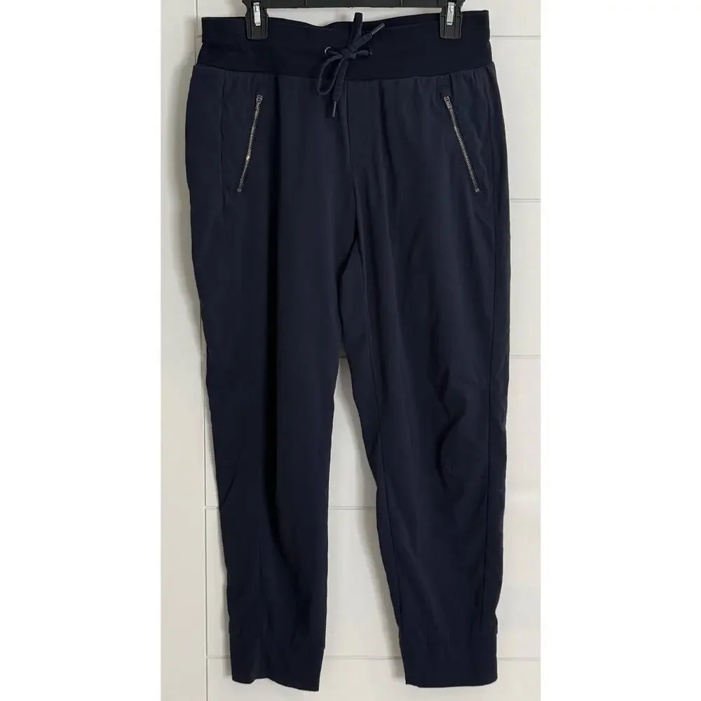 Athleta Navy Blue Drawstring Jogger Leggings